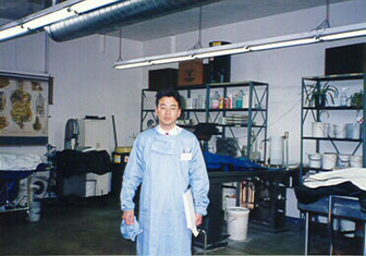 LifeChiropracticCollegeWest解剖実習室にて、1994年6月